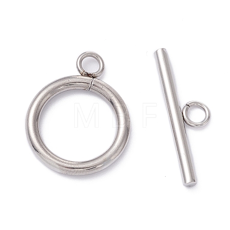 Non-Tarnish 304 Stainless Steel Toggle Clasps STAS-H380-03P-1