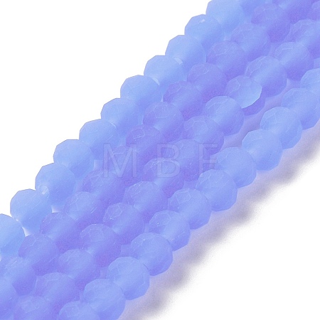 Imitation Jade Solid Color Glass Beads Strands EGLA-A034-J6mm-MD03-1