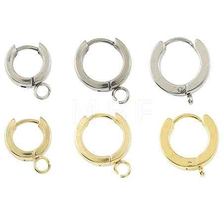 16Pcs 201 Stainless Steel Huggie Hoop Earrings Findings STAS-FS0002-26A-1