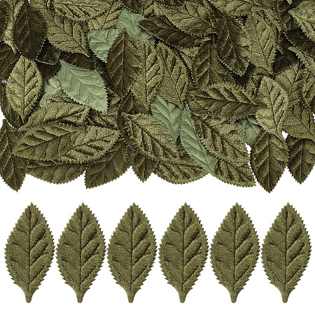 100Pcs Cloth Artificial Leaves AJEW-CY0002-81-1