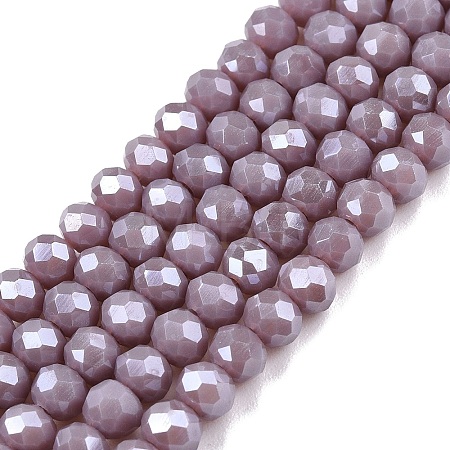 Electroplate Glass Beads Strands EGLA-A044-P4mm-A13-1
