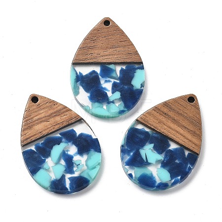 Resin and Walnut Pendants LS-FIND-R051-15H-1