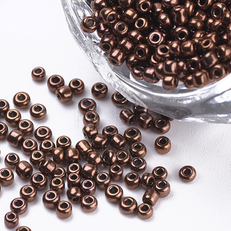 Plated Glass Seed Beads SEED-Q025-2mm-B04-1