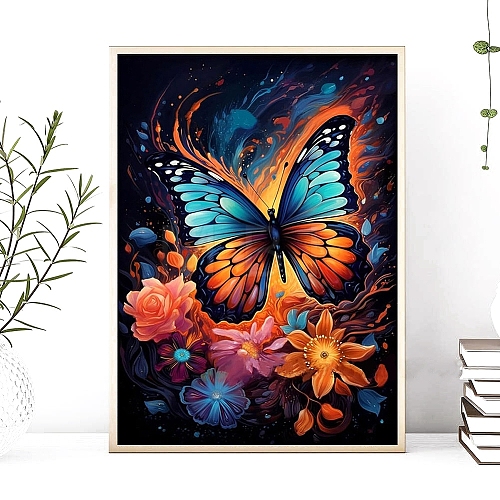 Butterfly Diamond Picture for Living Room Bedroom Decorative Painting PW-WG7BB95-03-1