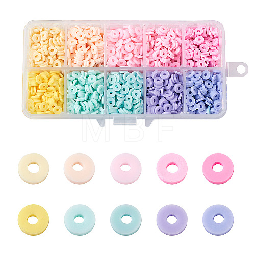 Beadthoven 2030Pcs 10 Color Handmade Polymer Clay Beads Strands CLAY-BT0001-03-1