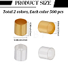 1000Pcs 2 Colors Brass Crimp Beads KK-PA0001-10-2