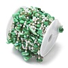 Handmade Natural Shell & ABS Imitation Beaded Chains CHS-F025-13G-05-2
