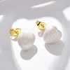 Brass Stud Earrings EJEW-F359-06G-01-5