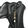 Shell Pearl & Abalone Shell/Paua Shell Dangle Earrings for Women EJEW-JE07328-4
