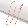 Brass Cable Chain Necklaces for Women NJEW-G084-15RG-1