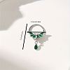 Gothic 316 Surgical Stainless Steel Enamel Green Bat Nose Ring with Drop Charms for Men and Women Party Jewelry LS-YQ2645-5