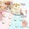 Natural Freshwater Pearl & 304 Stainless Steel Bead Finger Rings RJEW-FS00001-06-2