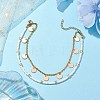 Glass Beads Anklets AJEW-AN00598-2