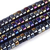 AB Color Plated Transparent Glass Beads Strands GLAA-T026-3x6mm-T11-1