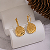 Shell Shape 304 Stainless Steel Leverback Earrings NX2323-4