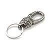 Tibetan Style 316 Surgical Stainless Steel Fittings with 304 Stainless Steel Key Ring FIND-Q101-03AS-2