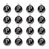 Platinum Plated Alloy Charms LS-ENAM-S118-02P-P-2