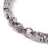 304 Stainless Steel Byzantine Chain Bracelets BJEW-I295-02B-P-3