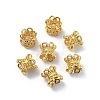 6-Petal Brass Double Sided Bead Caps KK-P232-09G-3