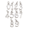 Brass Micro Pave Clear Cubic Zirconia Charms KK-P339-27P-1