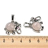 Natural Rose Quartz Pendants G-P517-04P-02-3