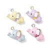 Alloy Enamel Pendants ENAM-F156-08-1