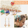 16Pcs 4 Color Alloy Enamel Mushroom Charms Locking Stitch Markers AJEW-PH01455-3