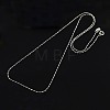 Anti-Tarnish Trendy Unisex Rhodium Plated 925 Sterling Silver Chain Necklaces STER-M034-B-19-6