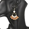 Glass Braided Beads Dangle Earrings EJEW-MZ00747-02-2