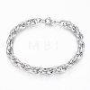 Tarnish Resistant 201 Stainless Steel Rope Chain Bracelets BJEW-F292-09P-1