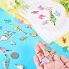 60Pcs 15 Styles Alloy and Enamel Big Pendants FIND-TA0010-95-6
