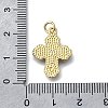 Brass Micro Pave Clear Cubic Zirconia Pendants KK-V010-10G-01-3