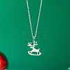 304 Stainless Steel Christmas Pendant Necklaces for Women FS-WGF0E06-08-1