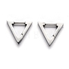 304 Stainless Steel Triangle Huggie Hoop Earrings STAS-H156-02C-P-1