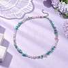 Natural Howlite & Apatite & Quartz Crystal Chip Beaded Necklaces NJEW-JN05099-05-2