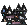 Wooden Triangle Wall Shelf AJEW-WH0410-309-1