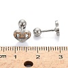 Tarnish Resistant 201 Stainless Steel Barbell Cartilage Earrings EJEW-R147-34-4