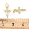 Brass Micro Pave Cubic Zirconia Charms KK-U056-26G-3