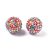 Round Resin Rhinestone Beads OACR-Z035-02C-2