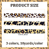 3 Colors Leopard Print Polyester Cotton Ribbon OCOR-ME0001-69-2