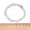 Natural Blue Lace Agate Beaded Stretch Bracelets for Women BJEW-JB13686-4