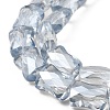 AB Color Plated Transparent Glass Beads Strands EGLA-P051-06A-A03-2