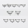 Titanium Steel Clear Cubic Zirconia Nipple Stirrups WG352FA-11-1