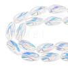 1Strand Electroplate Transparent Glass Beads Strands EGLA-TADJ0001-20B-2