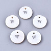 Natural Freshwater Shell Pendants SHEL-Q018-01A-W-P-1