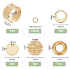 DELORIGIN DIY Flat Round Charms Cuff Ring Making Kit DIY-DR0001-22G-2