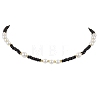 Shell Pearl Bead & Glass Seed Beads Beaded Necklaces for Women NJEW-MZ00073-02-2