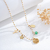 Summer Beach Braided Rope Bib Necklaces LS-SZ6362-9-1