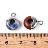 Natural & Synthetic Mixed Stone Rondelle Charms G-T144-71M-3