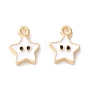 Rack Plating Eco-friendly Brass Enamel Charms KK-D073-01G-04-NR-2